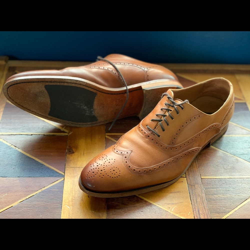 Taft Beck Burnt Honey Wingtip Shoes US 13 EU 46